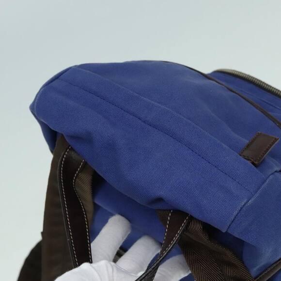 PRADA Backpack Canvas Blue - Picture 6 of 16